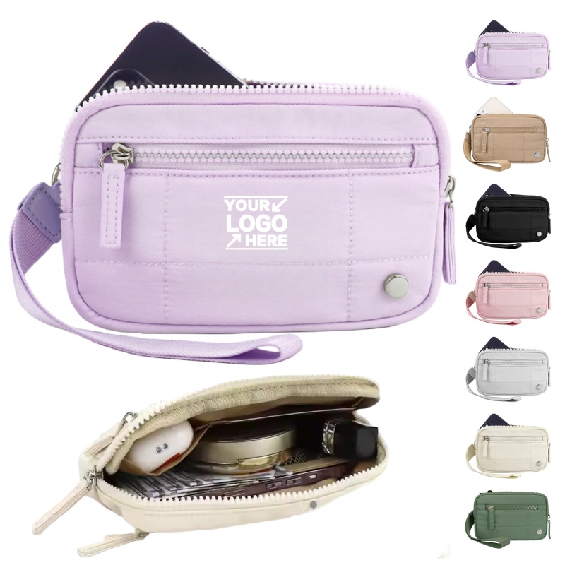 Women's Nylon Multi Pocket Wristlet Travel Wallet