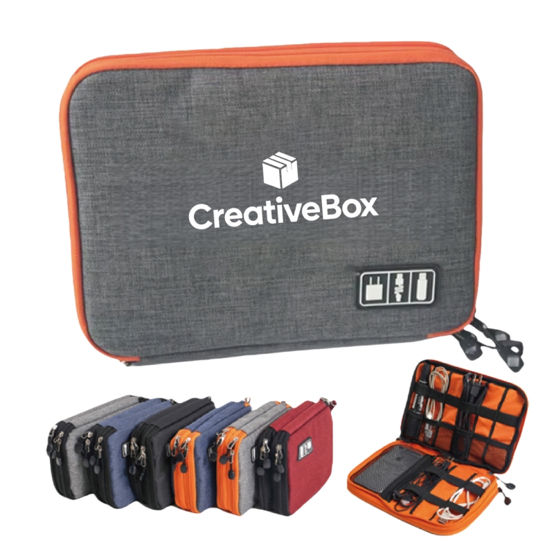 Portable Cable Organizer Bag for Electronics and Travel