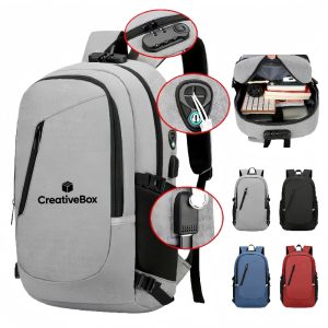Anti Theft USB Laptop Backpack for Business and Travel
