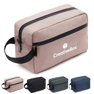 Oxford Fabric Travel Toiletry Bag with Zippered Compartments