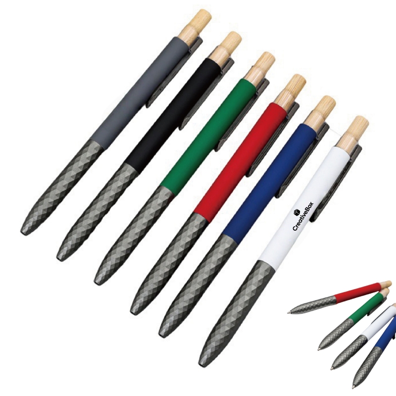 Eco Friendly Bamboo Pen With Textured Grip For Branding
