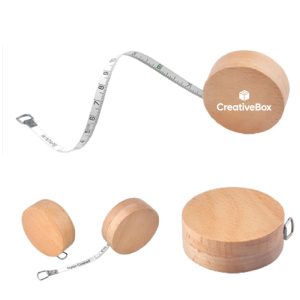 Round Wooden Retractable Tape Measure – Eco-Friendly Design