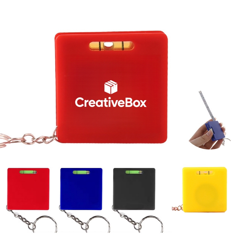 Mini Level Keychain Measuring Tape Pocket Tool Multicolor