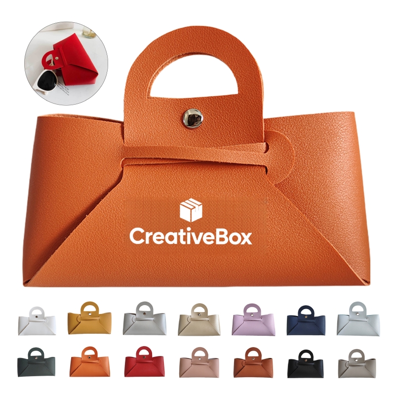 Handheld Leather Sunglasses Case - Portable & Stylish