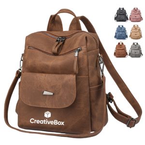 Women Convertible PU Leather Backpack Purse