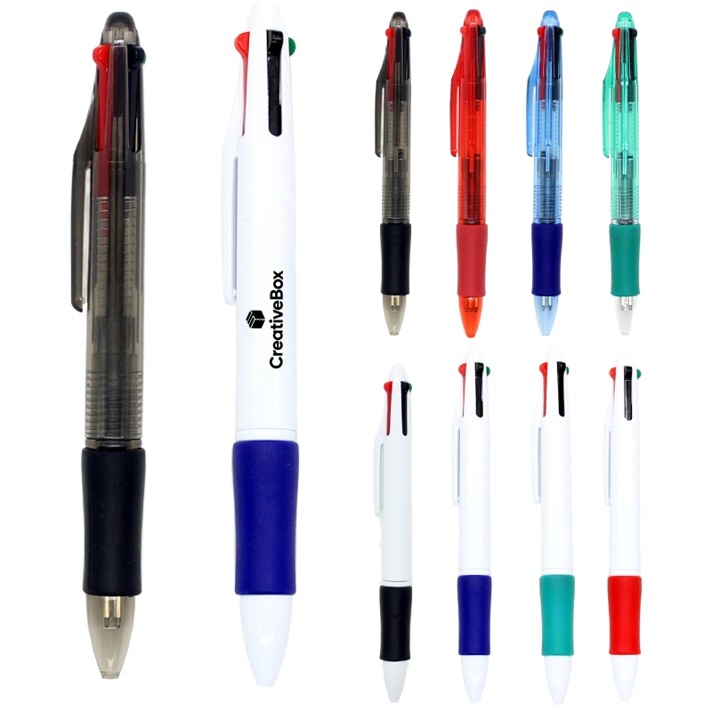 4-in-1 Multi-Color Ballpoint Pen with Retractable Design