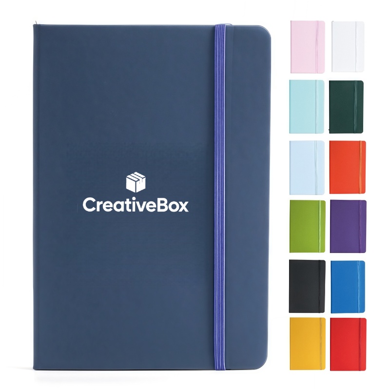 A6 PU Leather Notebook with Elastic Band - 160 Pages