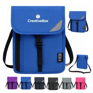 RFID Passport Holder Neck Wallet Travel Pouch