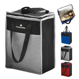 Two-Tone Insulated Non-Woven Shopping Tote Bag