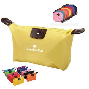Multicolor Zippered Cosmetic Bag for Travel and Storage