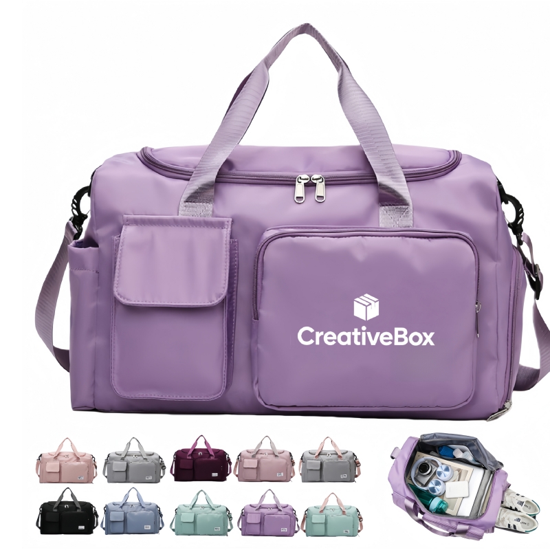 Stylish Travel Duffel Bag with Shoe Compartment for Gym