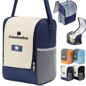 Portable Insulated Lunch Bag with Square Design
