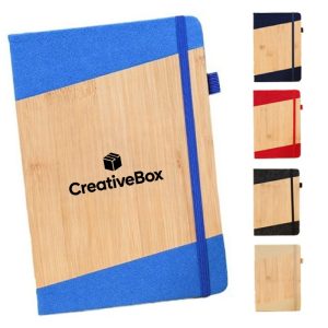 Custom Eco Bamboo Cover Notebook with Elastic for Promo