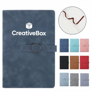 A5 Leather Journal Notebook with Strap Closure - 200 Pages