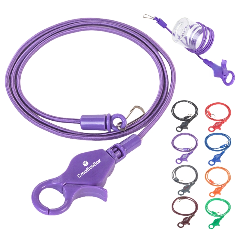 Lobster Clasp Casino Chip Lanyard with Spring Rope