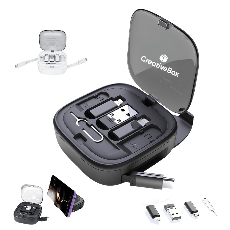 6 in 1 Multi Charging Cable Kit Portable Travel Organizer