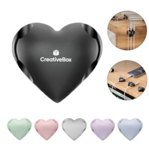 Heart-Shaped Cable Organizer for Desk and Home Use