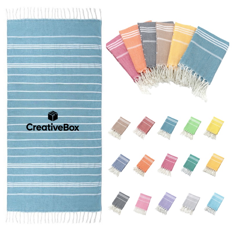 Turkish Striped Quick Dry Towel with Fringe