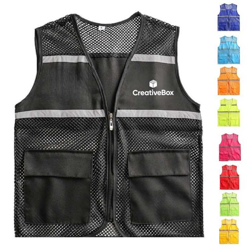 Hi Vis Safety Vest - Reflective Mesh Construction Gear