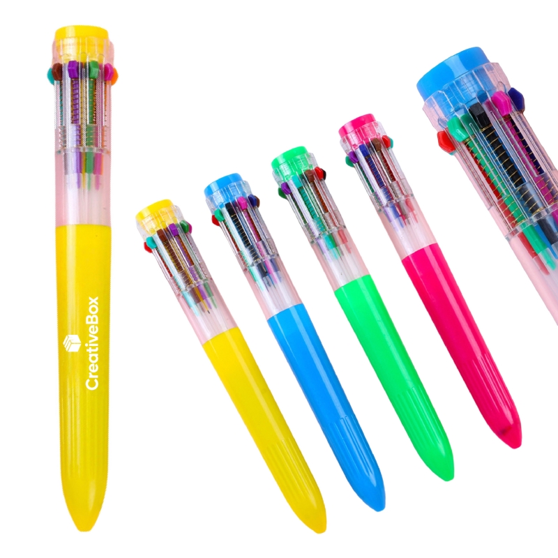 10-in-1 Multicolor Retractable Ballpoint Pen