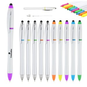 Multi-Color Stylus Highlighter and Ballpoint Pen Combo