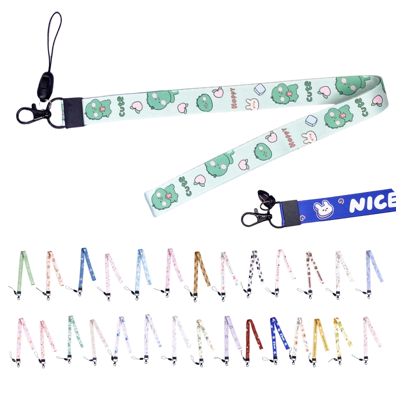 Cute Cartoon Print Lanyard for Keys and ID Cards