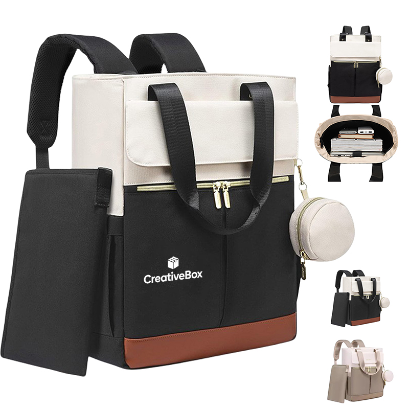 Convertible Laptop Backpack Tote with Multi Pockets for Work