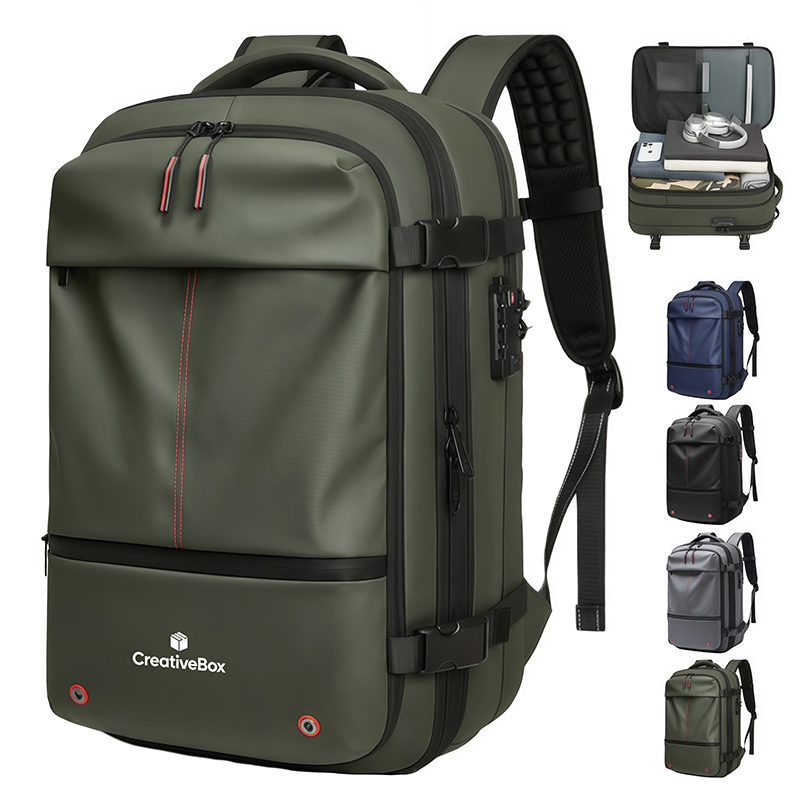 Expandable Travel Backpack with Full Lay-Flat Design