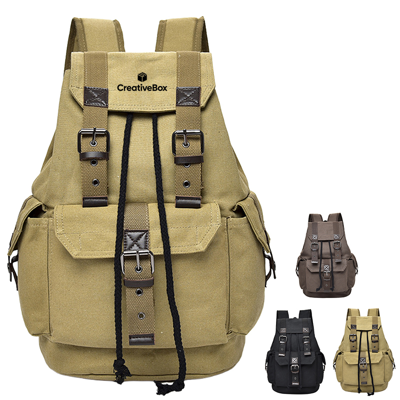 Vintage Canvas Backpack Retro Rucksack