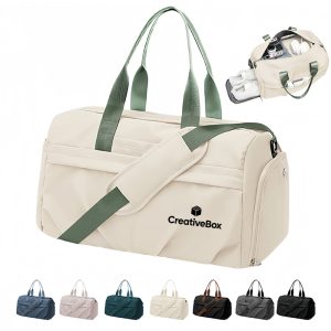 Gym Duffel Bag With Shoe Compartment For Travel And Sports