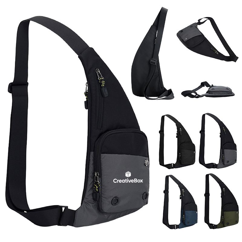 Lightweight Sling Crossbody Chest Bag With Multi Pockets