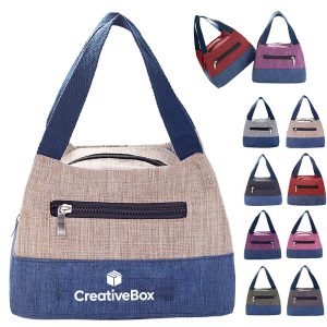 Insulated Lunch Bag Reusable Tote With Zipper